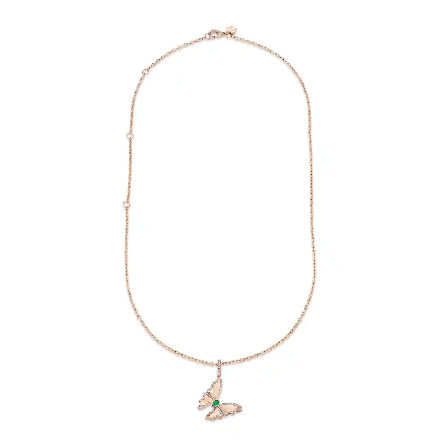 گردنبند پروانه ای زمرد